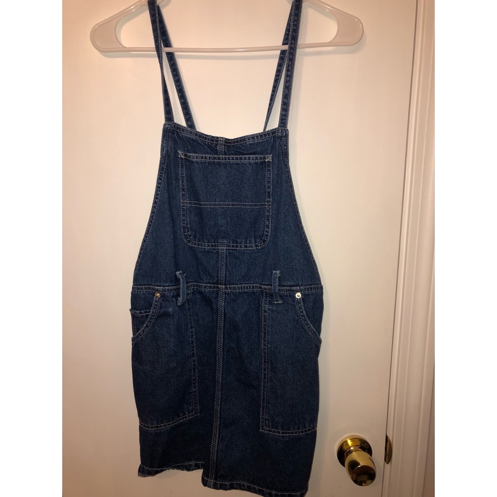 JEAN OVERALL MINI DRESS